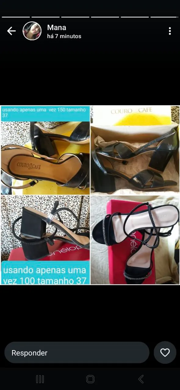 Sandália Couro Café