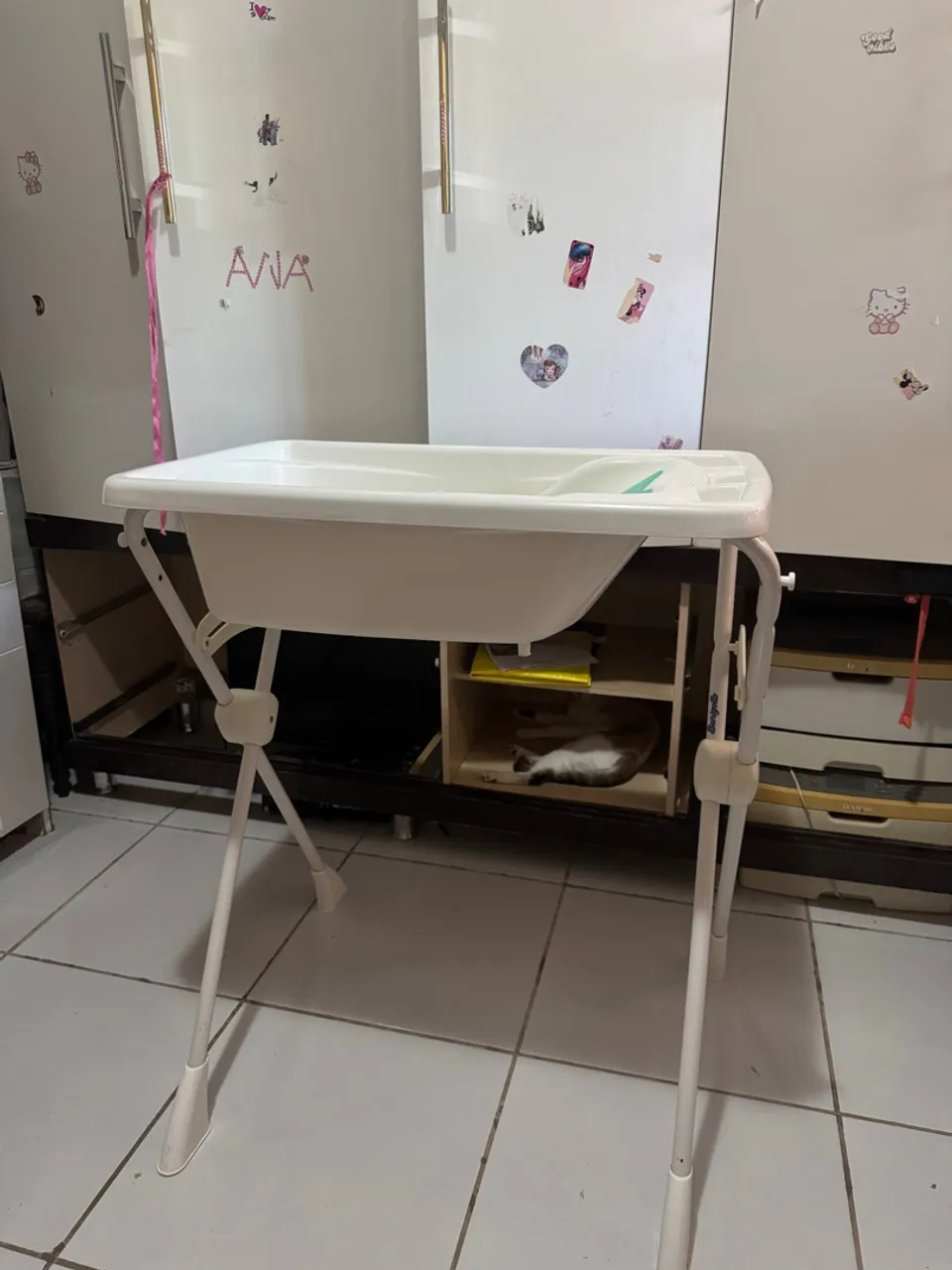 Banheira para bebê com suporte