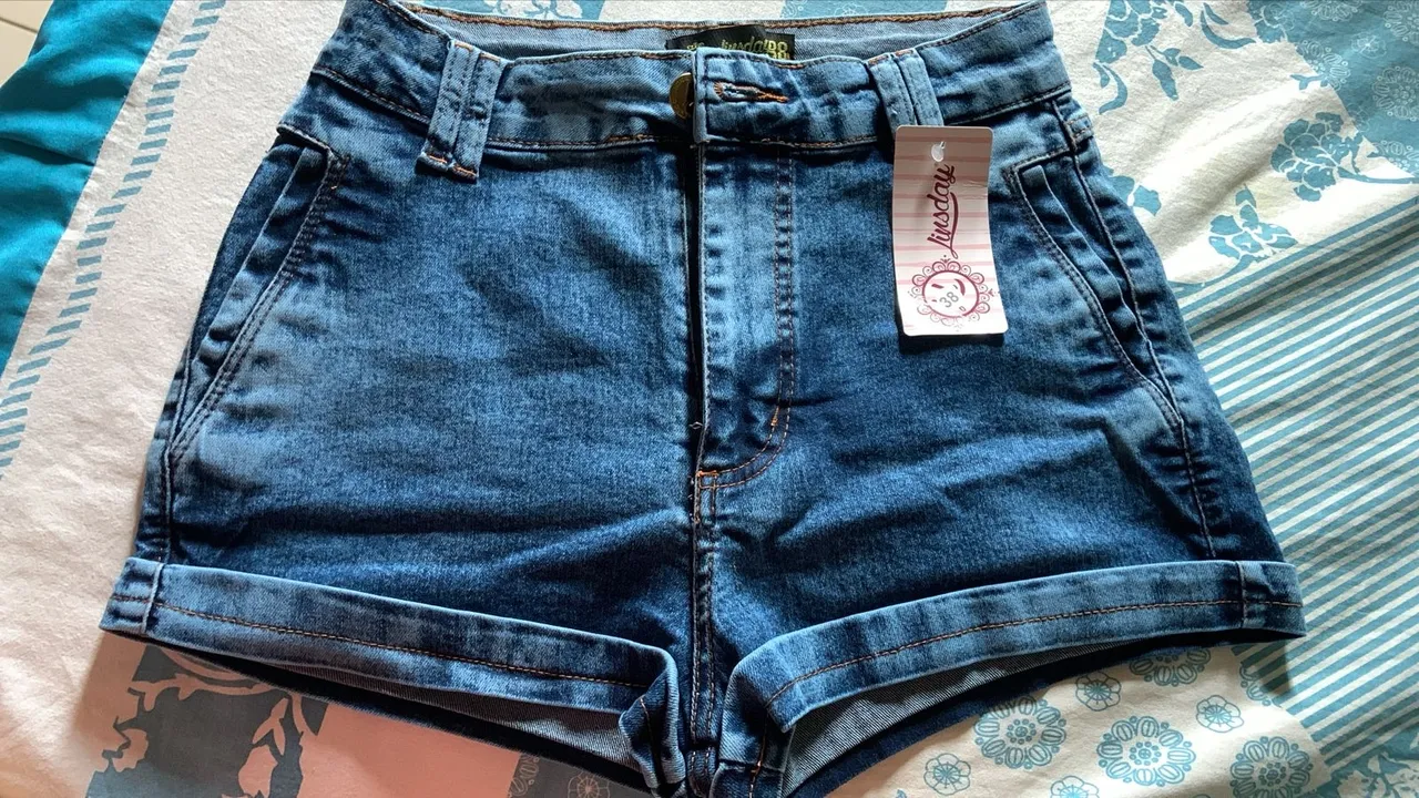 Short Jeans Feminino Lindsay - Tamanho 38 novo com etiqueta