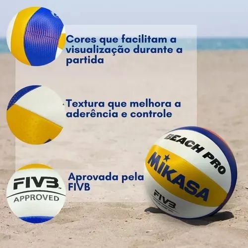 Bola Vôlei de Praia Mikasa BV550-Padrão FIVB - Foto 6