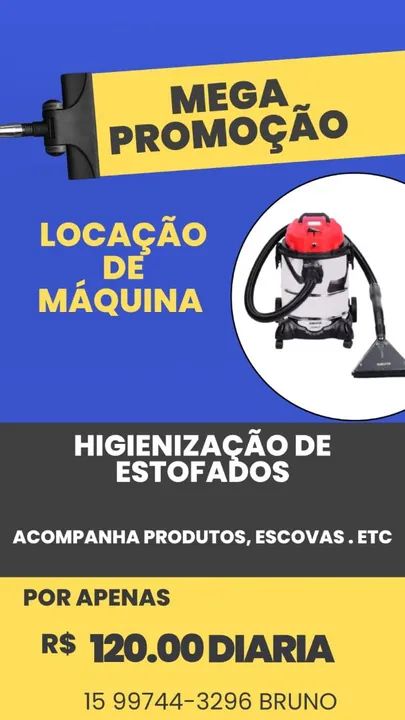 Aluguel de kit e máquina higienização 