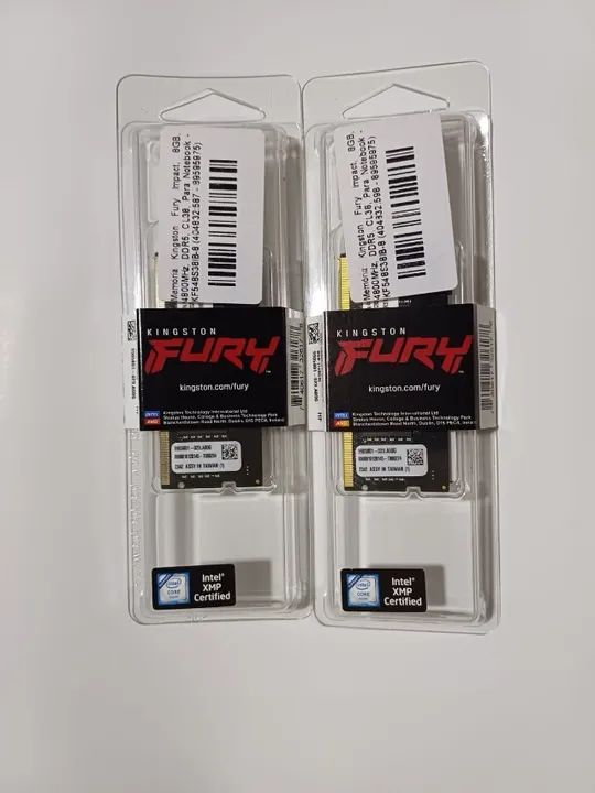 Memória DDR5 16GB (2x8GB), 4800MHz, Kingston Fury e SSD 256gb NVMe. - Foto 2