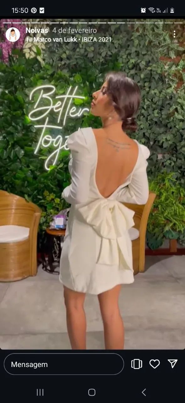 Vestido de noiva Civil branco  - Foto 2