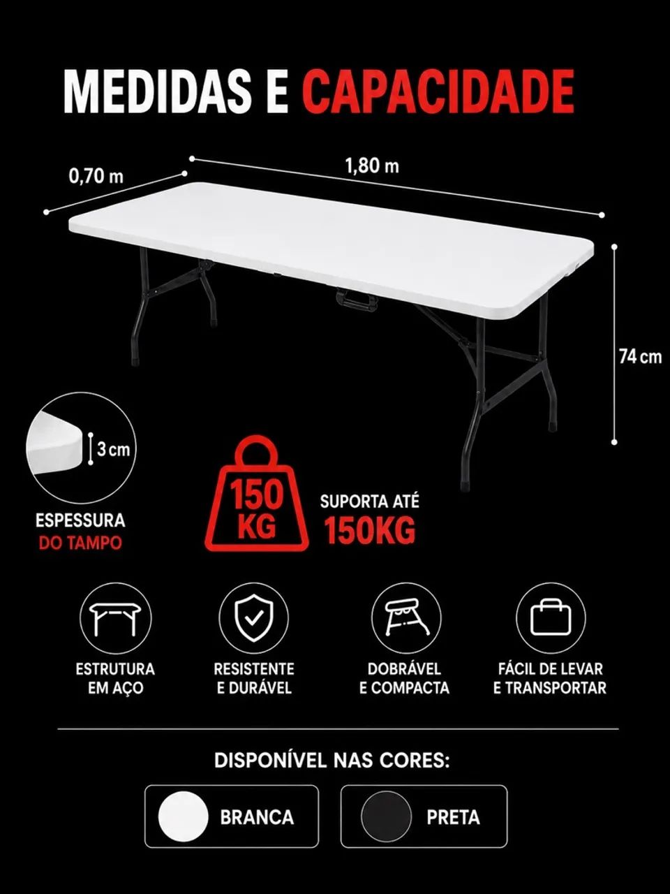 Mesa dobrável 