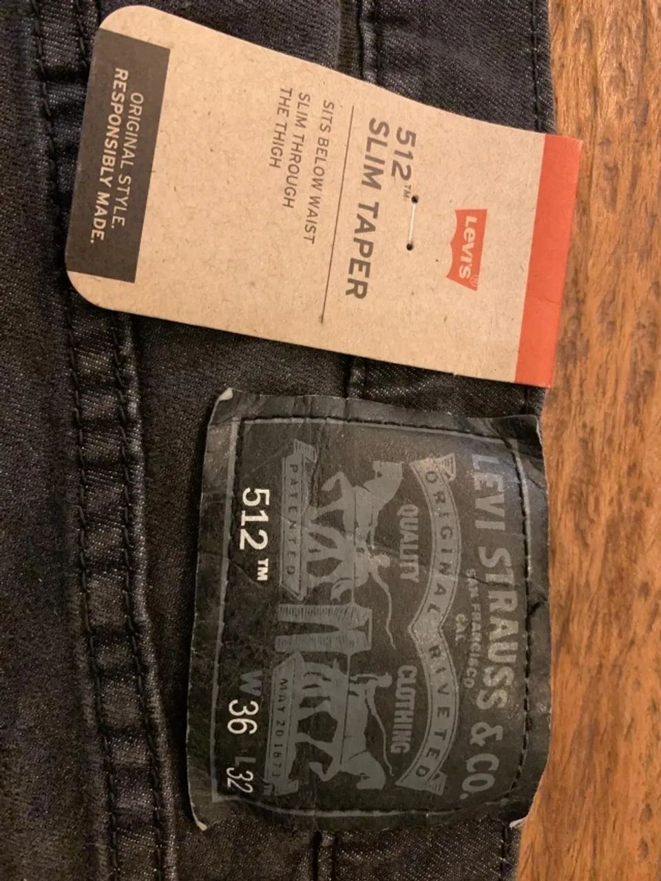 Calça Jeans Levis 512 Slim Taper | NOVA | com etiquetas | W36 L32 - Foto 5