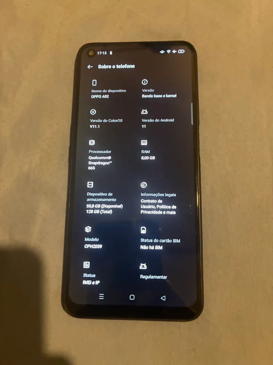 Celular Oppo A92 em perfeito estado - Foto 2