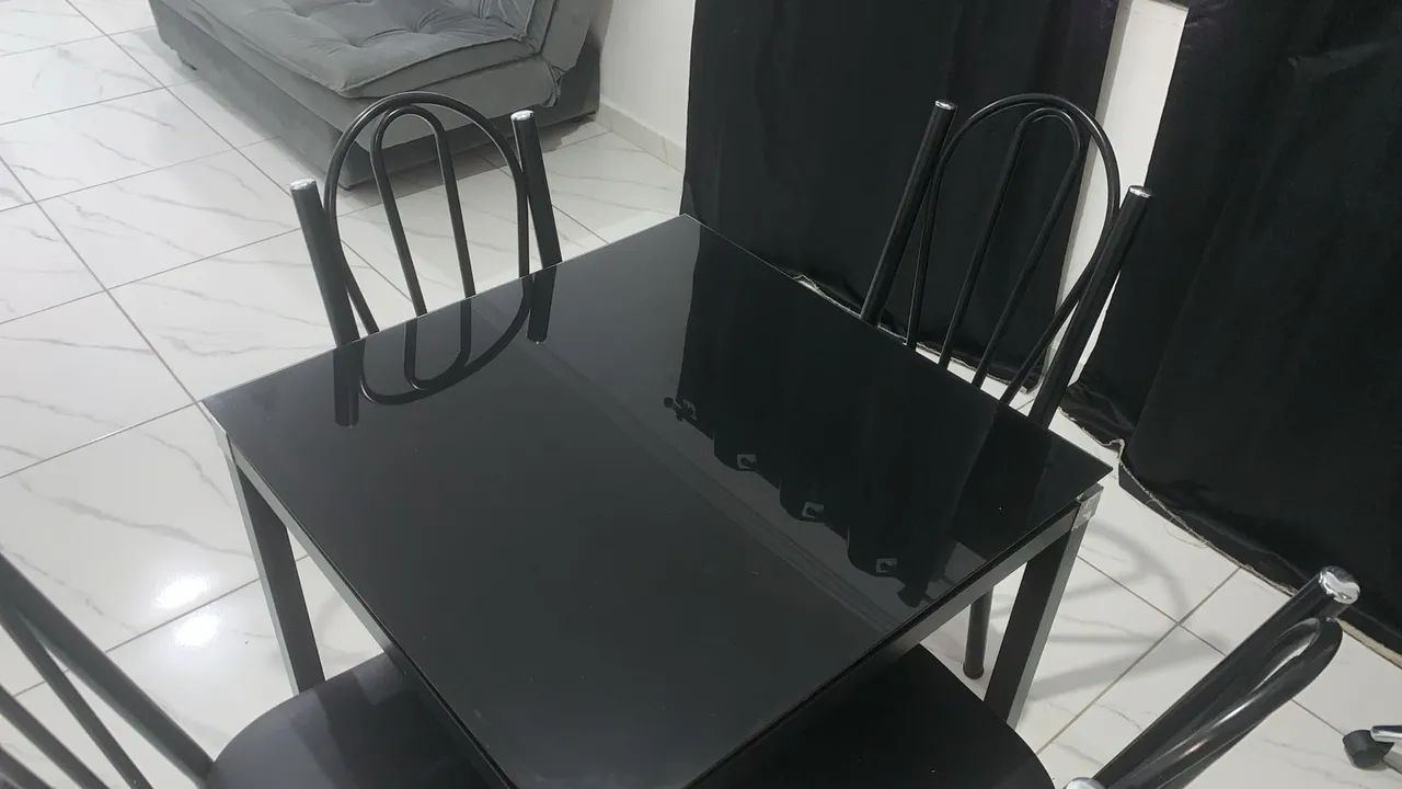 Mesa de vidro preta 65566200087427121