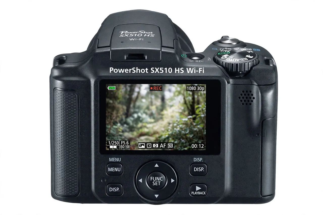 Canon SX510 HS Wi-Fi 30x Zoom Full HD 12.1MP - Semi Profissional