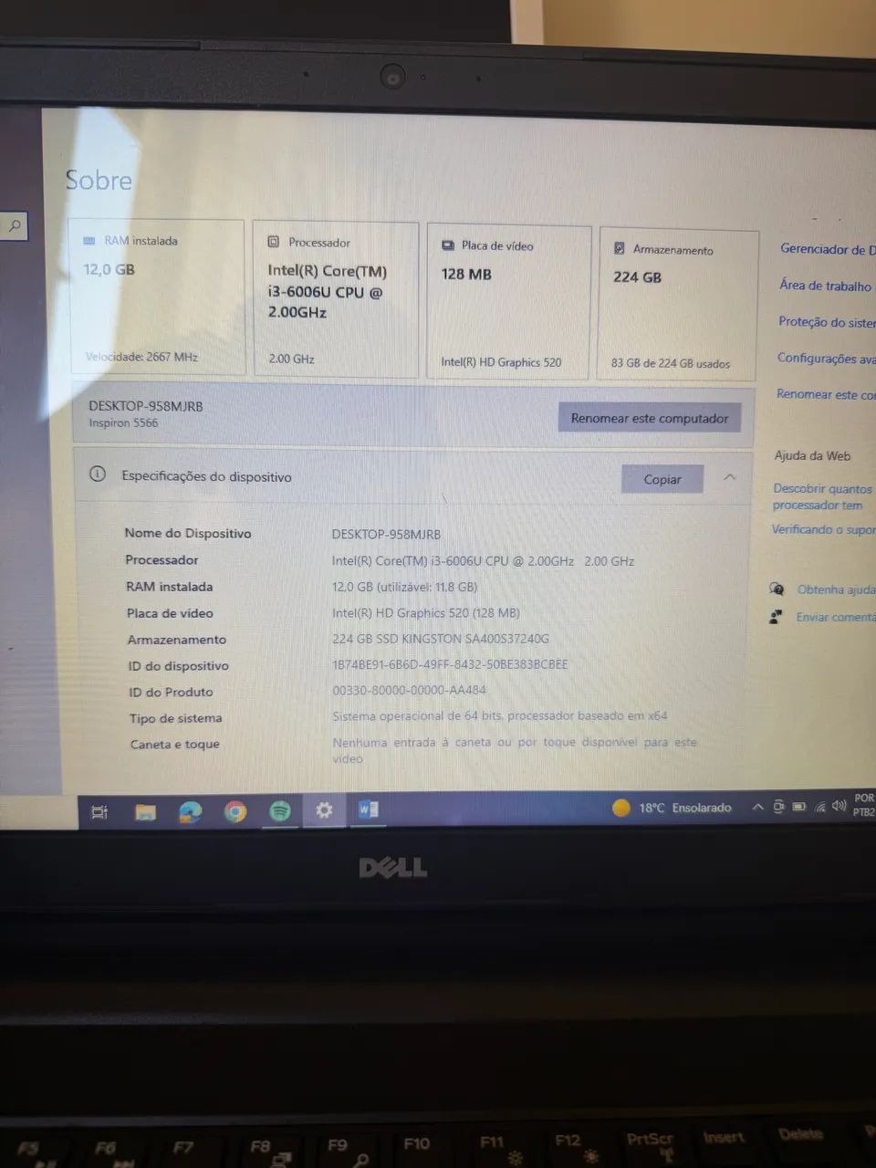 Notebook Dell core i3 excelente estado de conservação  - Foto 4