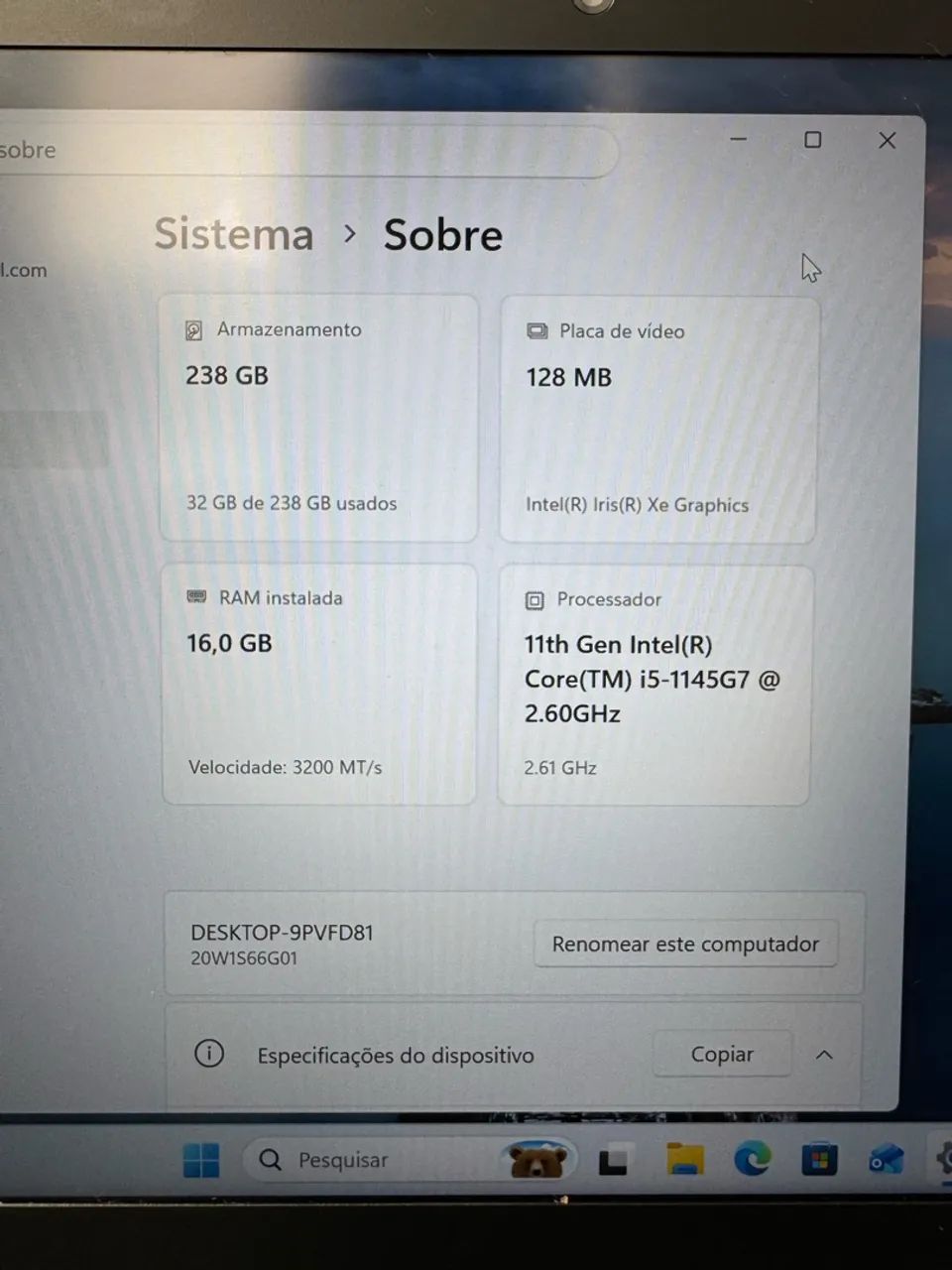 Thinkpad i5-11TH 128/16GB  - Foto 3