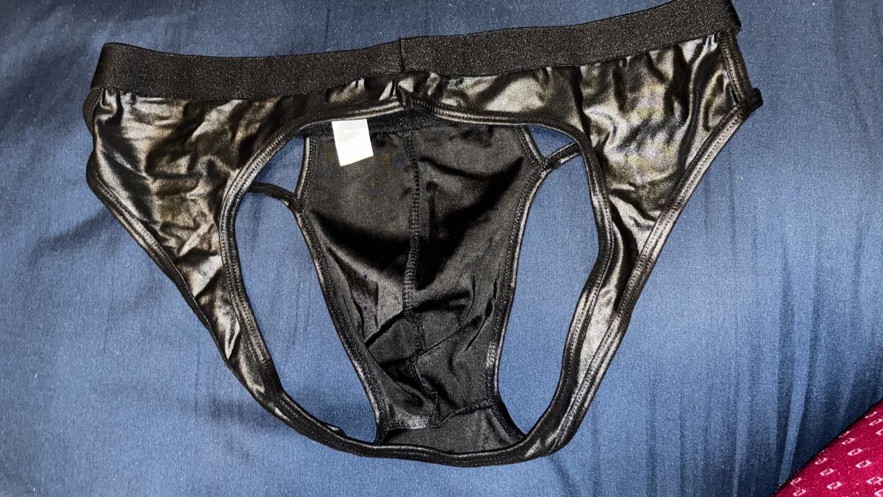 Cueca Jockstrap Preta de Courino  - Foto 3
