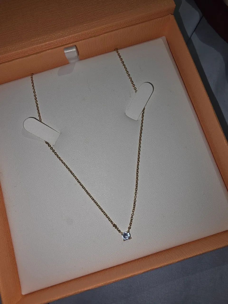 Colar Life Auba em Prata 925 com Banho de Ouro Amarelo 18k e Pedra Azul, 45cm - Foto 3