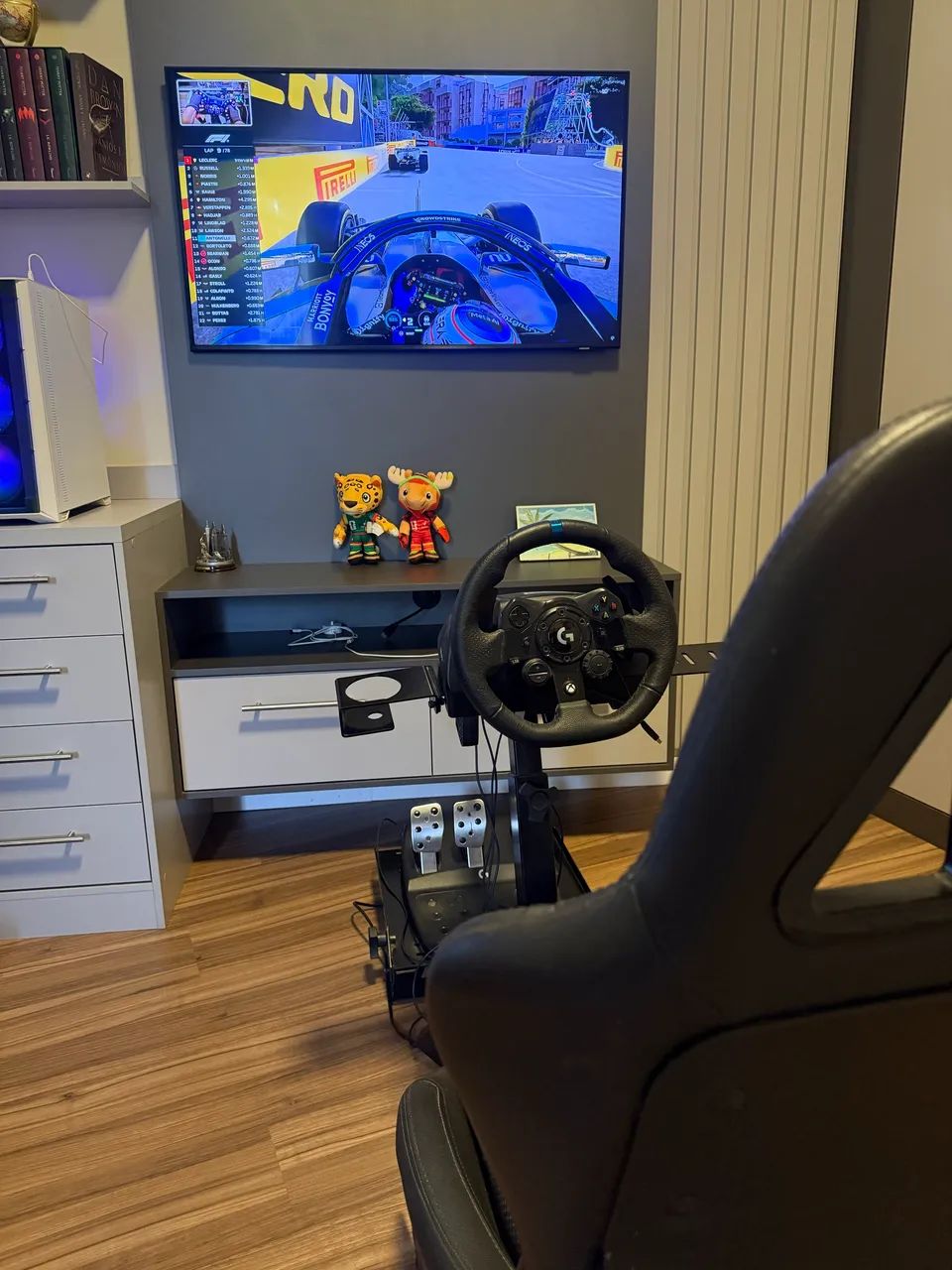 Volante com pedais logitech g923 - Foto 2