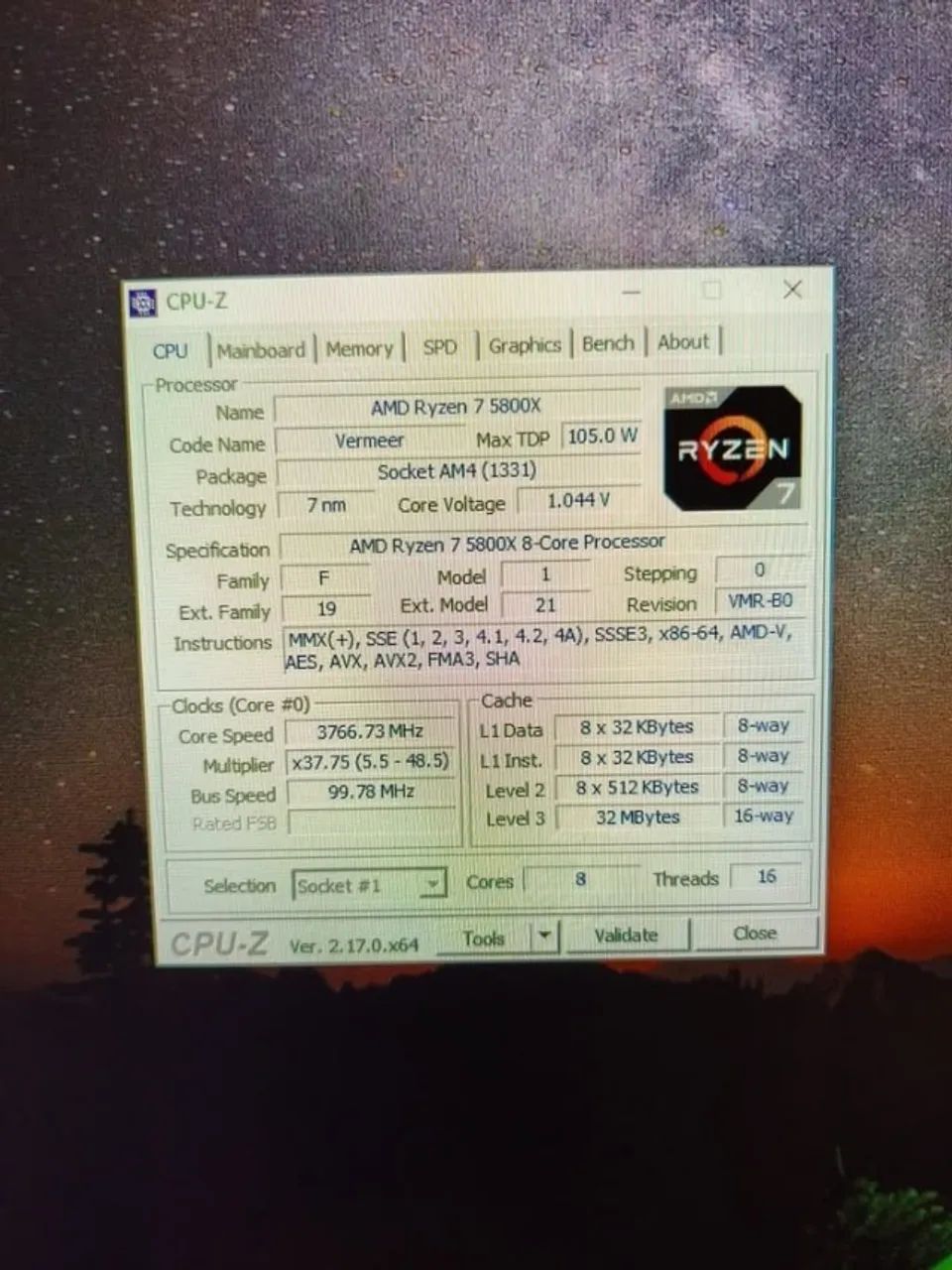 Processador Ryzen 7 5800X Socket AM4