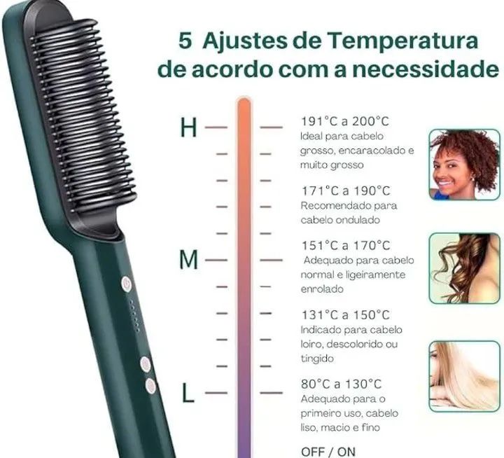 Escova alisadora de cabelo  - Foto 4