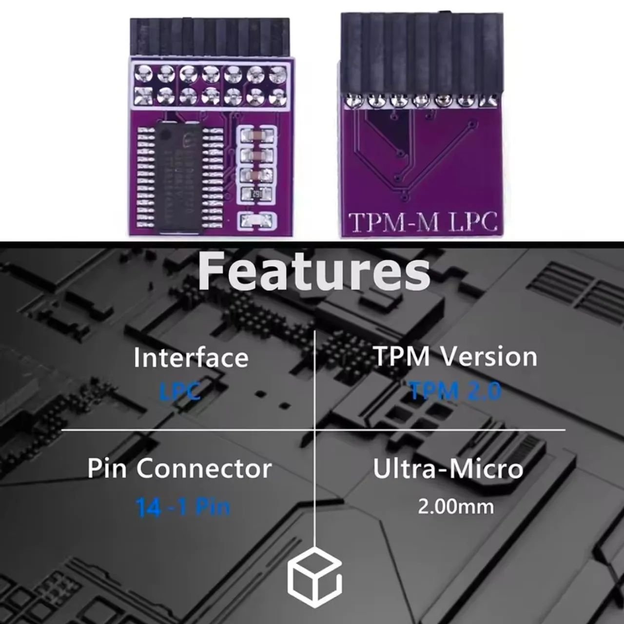 Módulo TPM 2.0 Asus 14 Pinos LPC (Para Kit Xeon e mais) - Foto 2