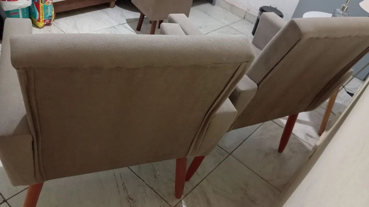 Kit duas poltronas suede - Foto 5