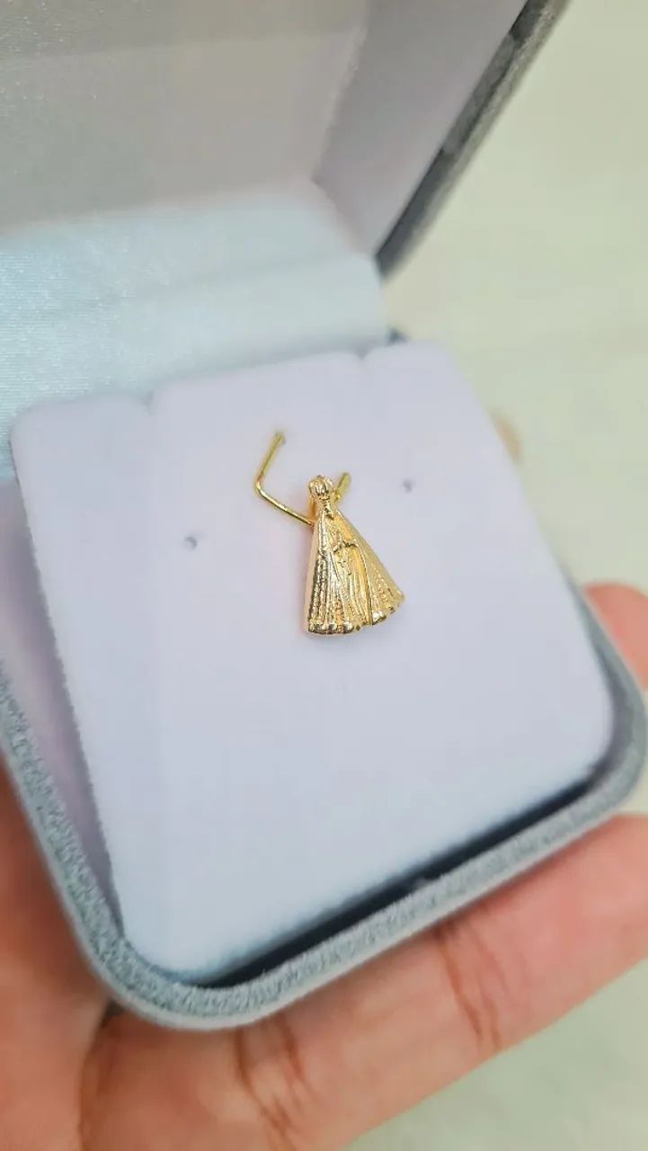 Pingente N. Senhora Ouro 18k DESCONTO  - Foto 3