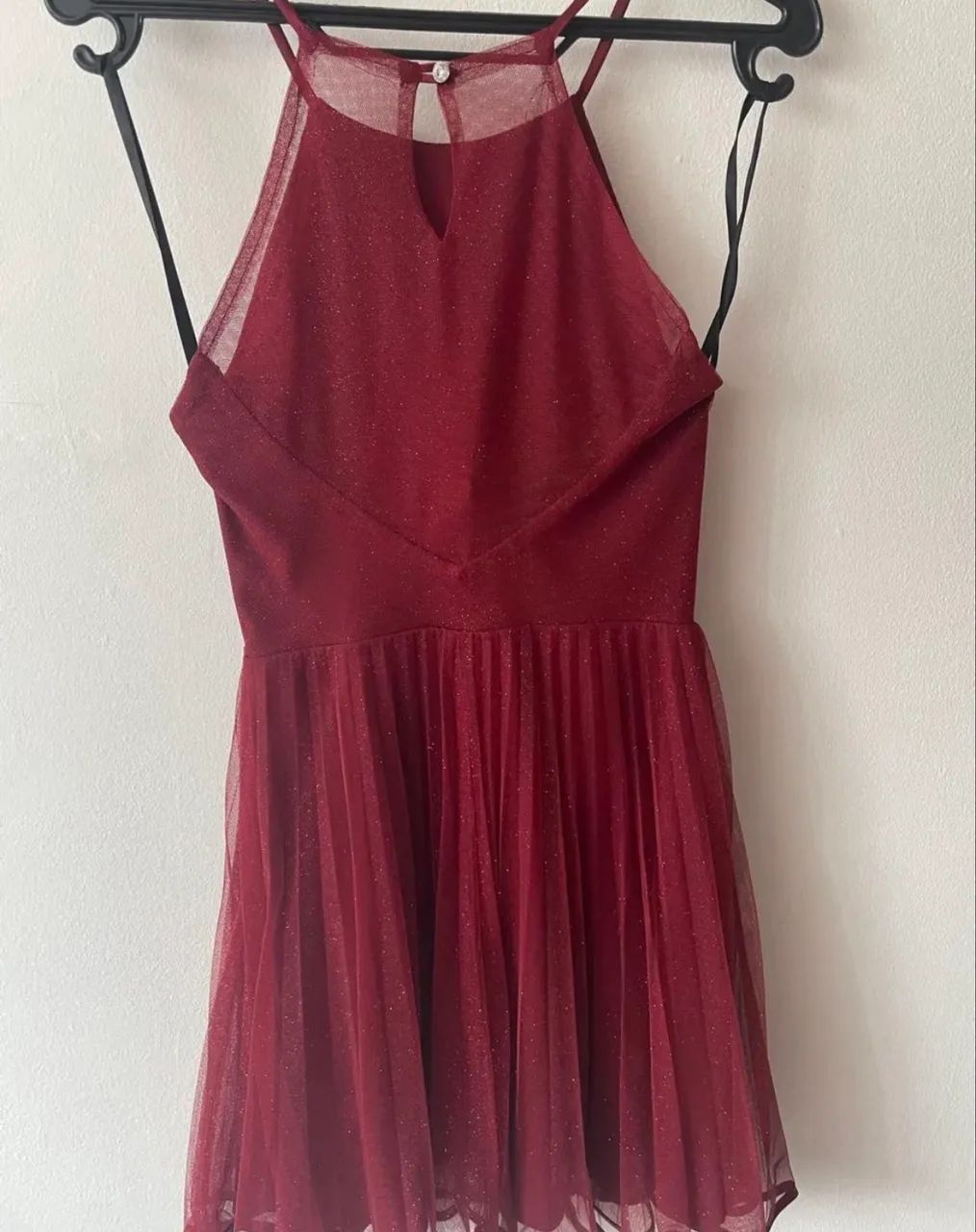 Vertido para festa Vermelho glitter  - Foto 3