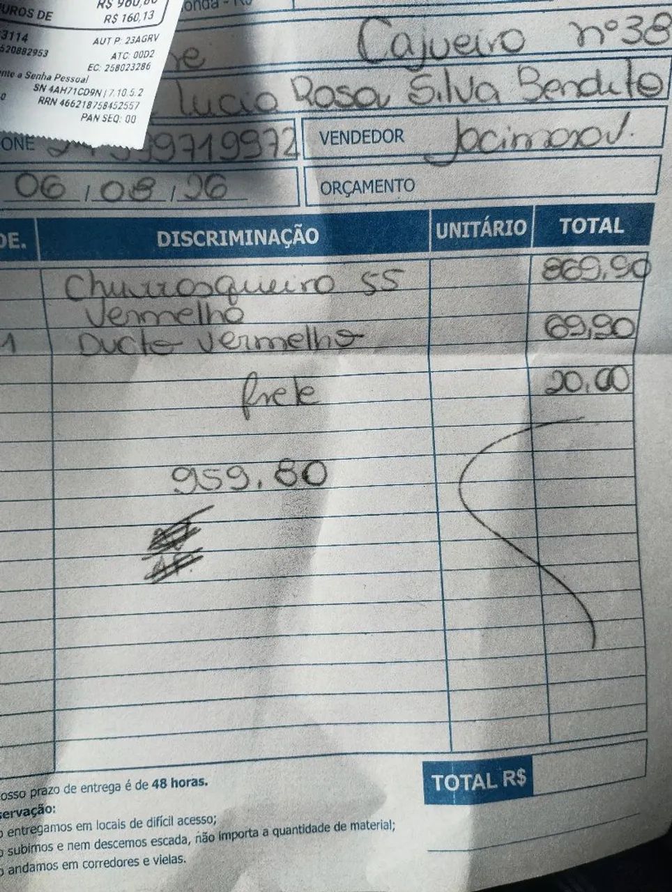 Churrasqueira sem uso 