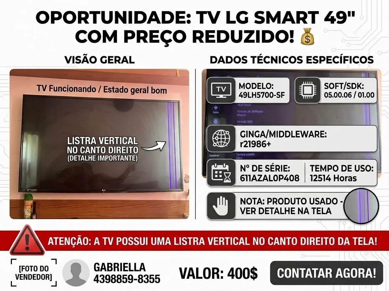 TV 49 polegadas 