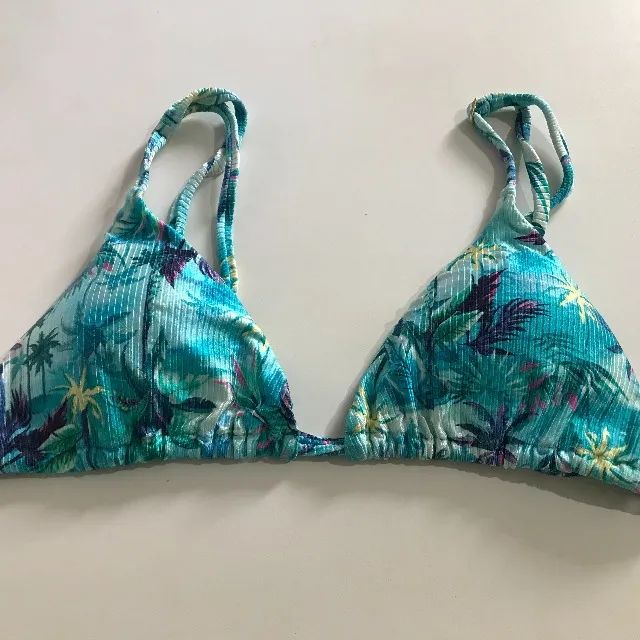 Biquini Cortininha com Bojo Em Tons de Azul da Blue Beach - Foto 2