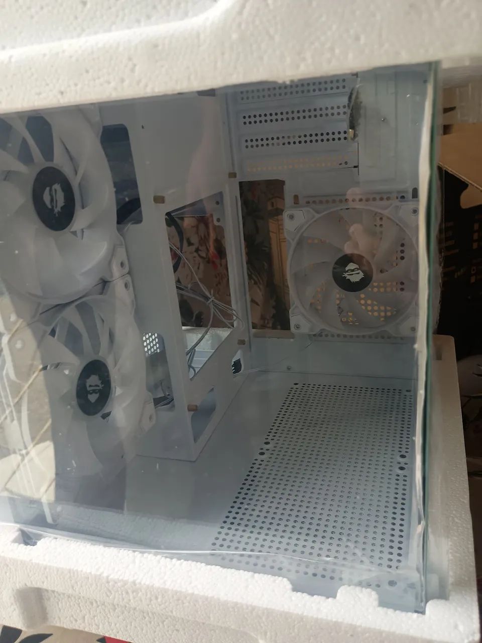 Gabinete ninja aquário, mini Tower com 3 fans rgb - Foto 2