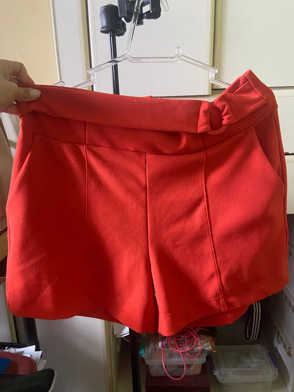 Short Feminino Laranja Elegante com Cinto - Tamanho G - Foto 2