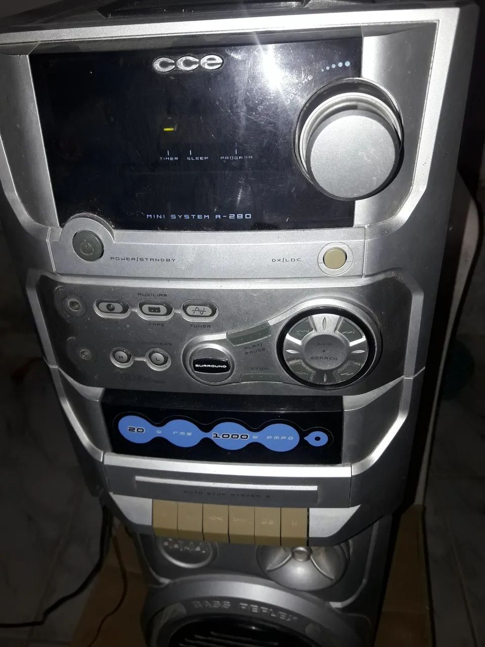 Micro System Cce com defeito, está sem som