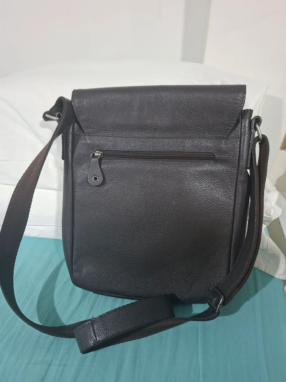 Bolsa transversal Bagaggio couro - Foto 3