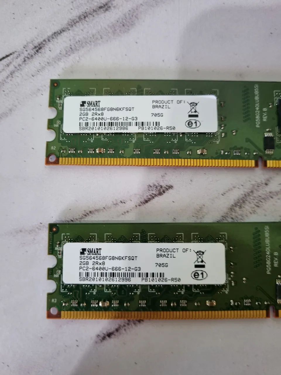 Kit Memoria ram 4gb ddr2, 2x2 = 4gb, em perfeito estado funcionando perfeitamente - Foto 2