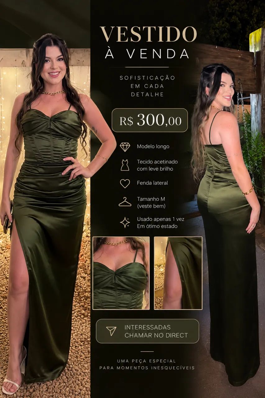 Vestido verde oliva 