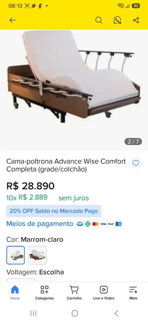 Cama hospitalar elétrica em ótimo estado - Foto 3