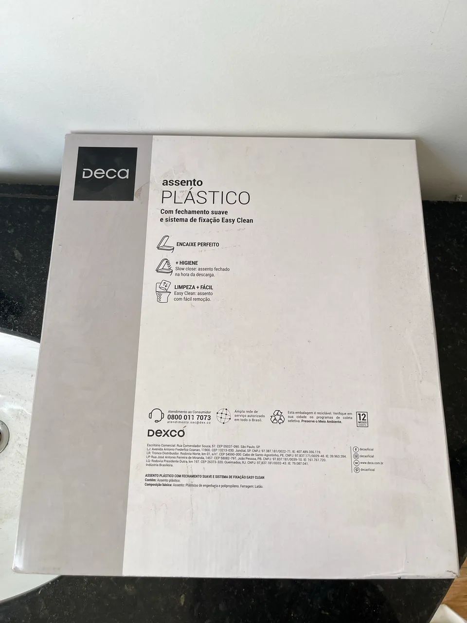 Assento plástico 