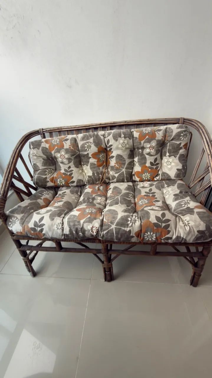 Conjunto de Estofado para varanda em bambu  - Foto 2