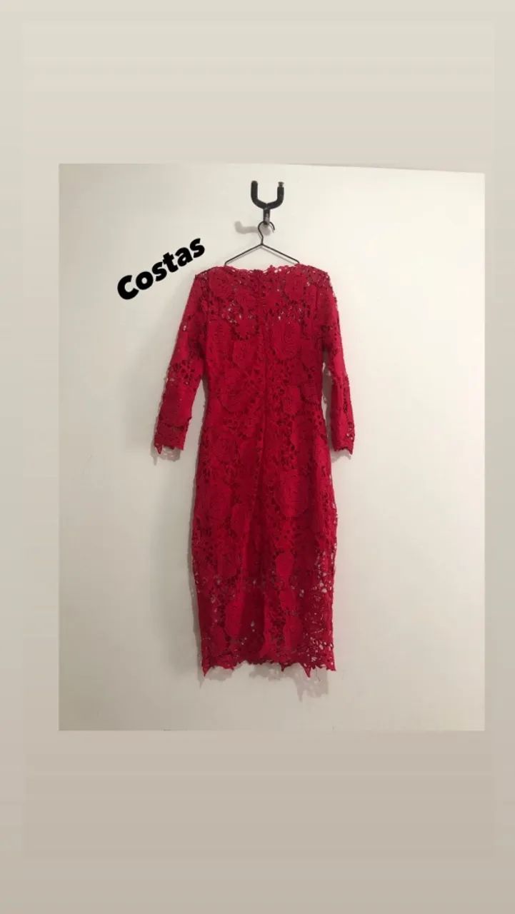 Vestido rendado PP - Foto 3