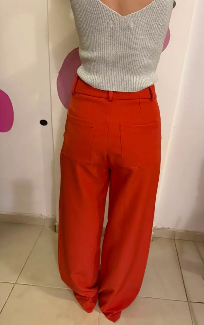 Calça Alfaiataria Laranja Cheroy P/M - Foto 3