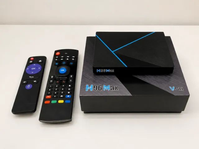 Caixa Android Smart para TV H96 Max 8GB RAM 128GB 8K WiFi Bluetooth Mini PC Console 