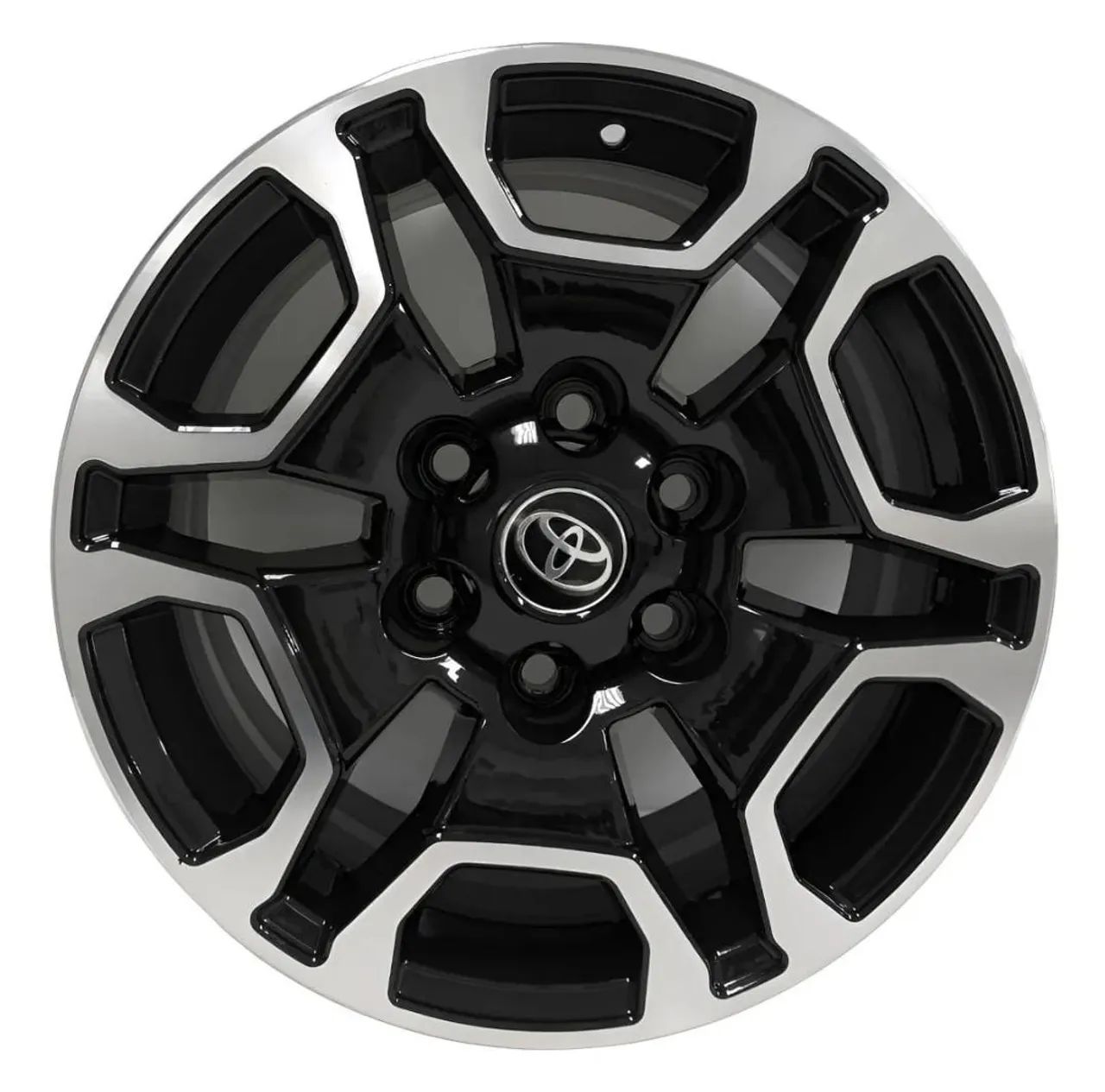 Rodas Toyota Hilux Srx Aro 17 6x139 Jogo + Bicos Cor Preto Com Diamantado - Foto 2