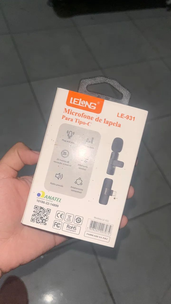 Microfone de lapela tipo C - Foto 2