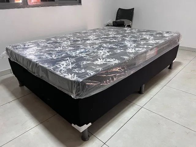 CAMA D33 CASAL COMPLETO COLCHÃO/ BASE BOX, NOVO - Foto 2