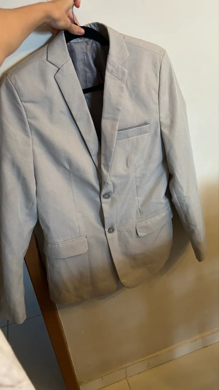 Blazer masculino cinza P - Foto 3