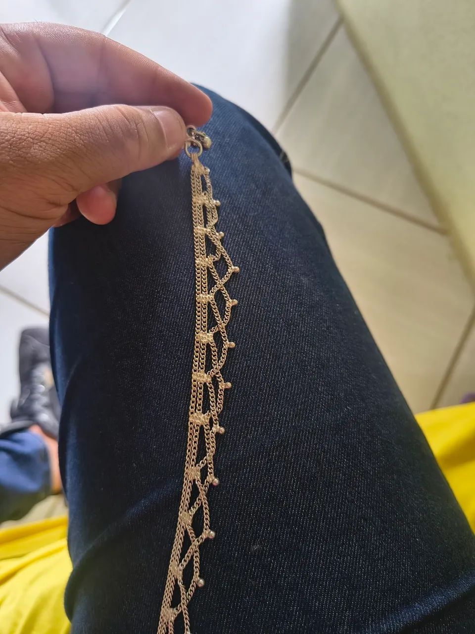 Tornozeleira de prata  - Foto 3