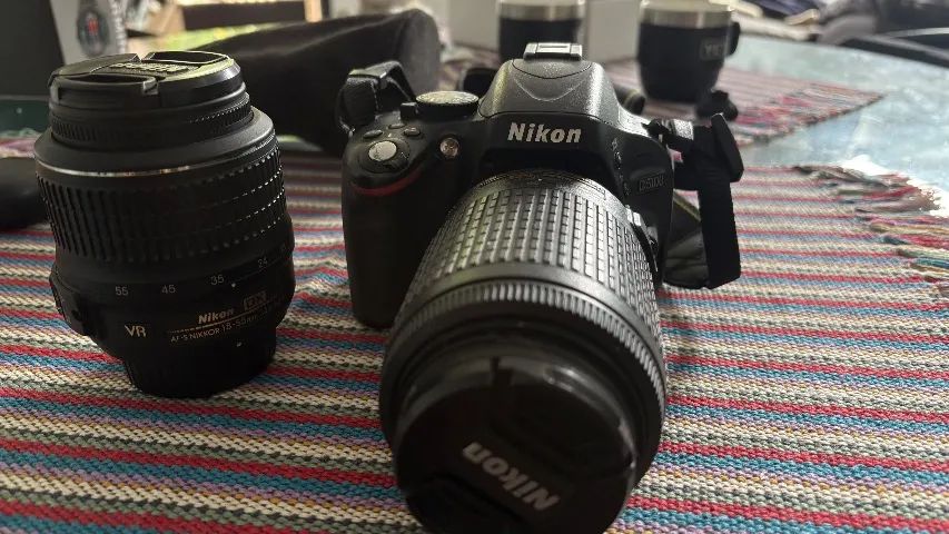 Camera Nikon D5100 Com 2 Lentes de 55mm e 200mm - Foto 3