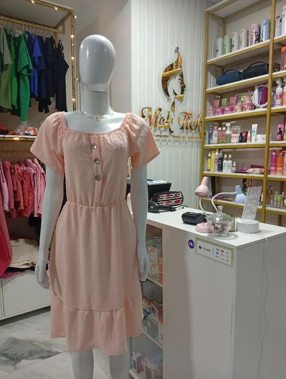 Vestido midi elegante em alfaiataria premium - Foto 2