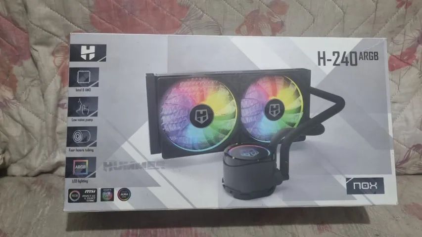 WATER COOLER NOX HUMMER H-240 ARGB 240MM NA CAIXA - Foto 3