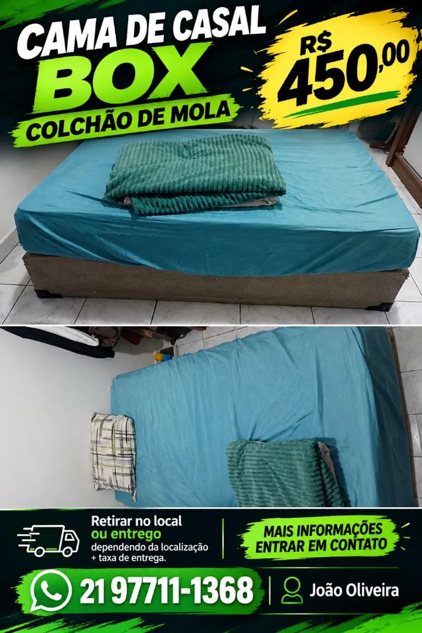 Cama de Casal + Colchão de mola