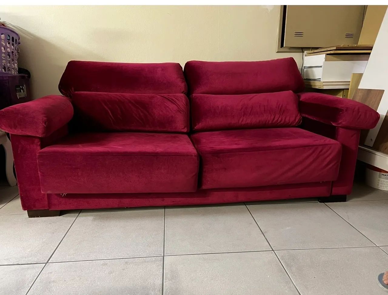 Sofá retrátil 3 lugares 