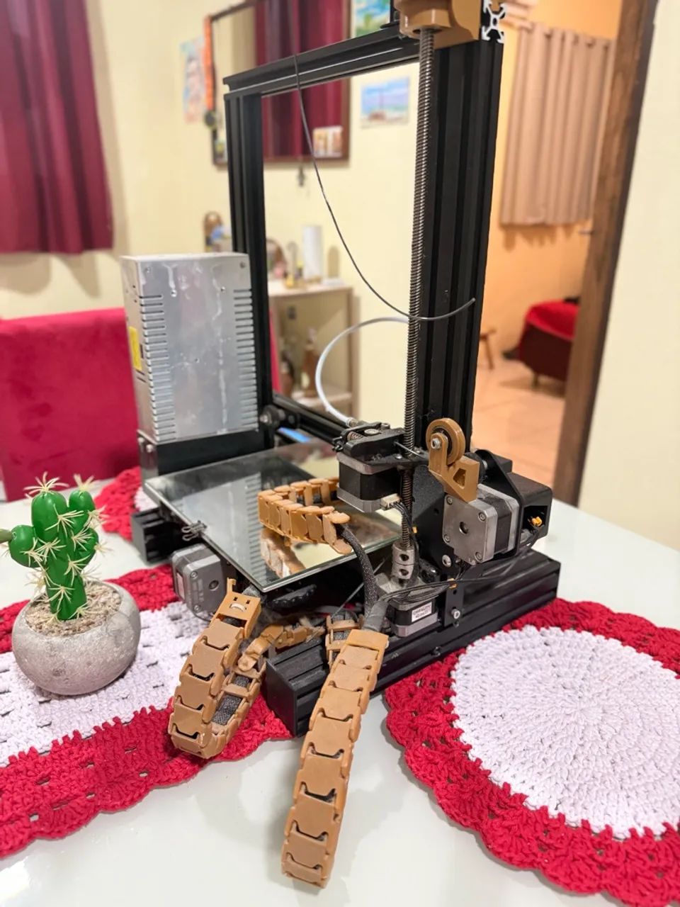 Impressora 3D Ender 3 com cartão e filamento - Foto 3