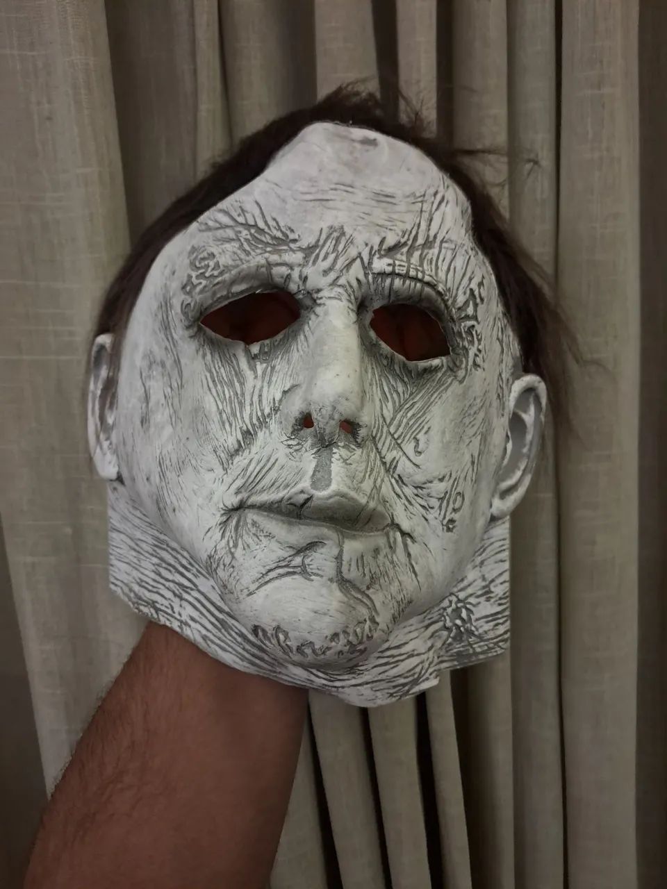 Máscara Halloween Terror Michael Myers Com Faca 30cm - Foto 3